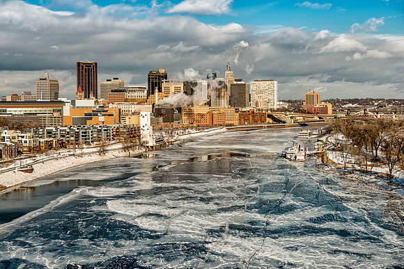 Ice, mississippi, river, "saint paul", minnesota, "twin cities", winter