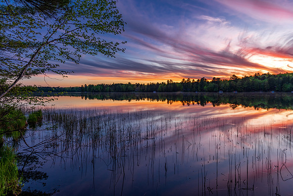 Sunset over Deerskin Lake