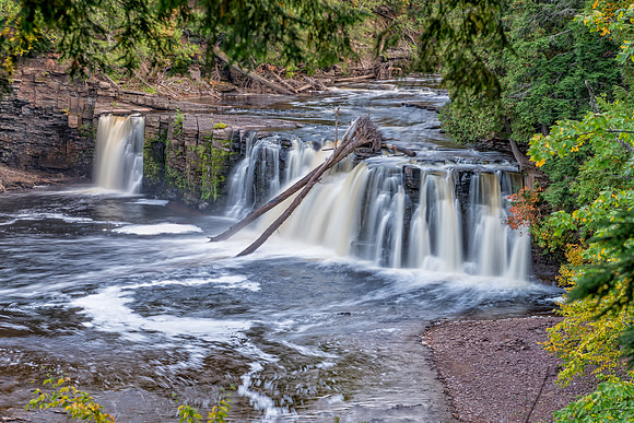 Manabezho Falls, presque Isle, river, waterfall, upper peninsula, michigan, porcupine mountain, state park