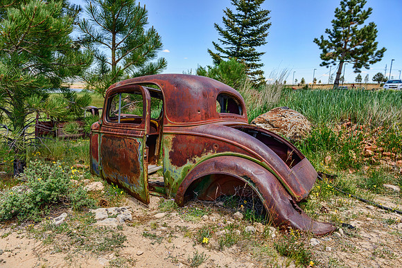 vintage, car, auto, automobile, body, rust, junk, wreck